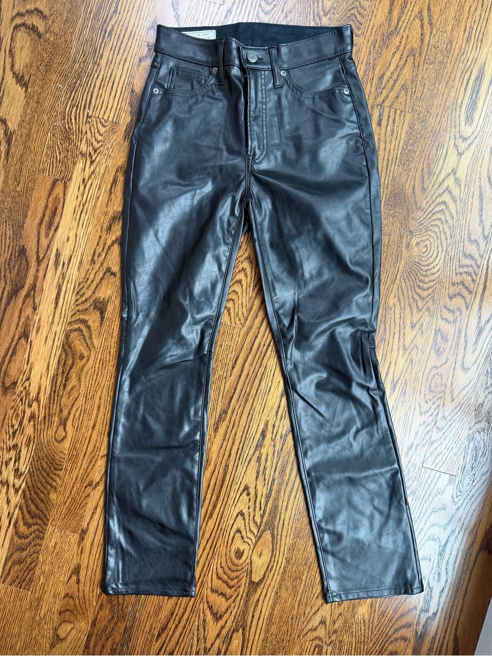 Women’s Black Faux Leather Gap Jeans - Slim Fit